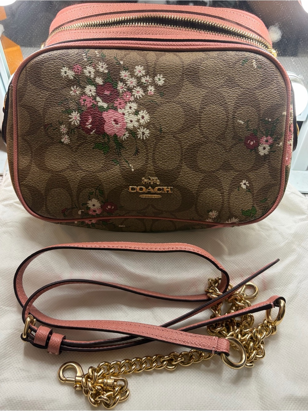 Coach floral crossbody bag